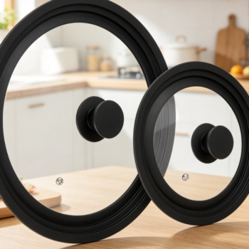 Universal Lid for Pots Pans and Skillets, 2 Pack Pan Cover fit 7", 8" 9" & 10", 11", 12" Diameter Cookware, Silicone Replacement Pan Lid Pot Lids for Frying Pans, Cast Iron,Tempered Glass Lid